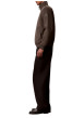 Thumbnail Veste Coupe vent kaki unie avec une coupe droite et un col montant - Image 6