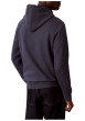 Thumbnail Sweat en coton marine uni avec une coupe droite et un col à capuche - Image 3