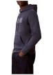 Thumbnail Sweat en coton marine uni avec une coupe droite et un col à capuche - Image 6