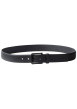 Thumbnail Ceinture en cuir de vache noire unie avec une boucle à ardillon