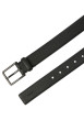 Thumbnail Ceinture en cuir de vache noire unie avec une boucle à ardillon - Image 3