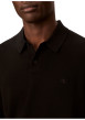 Thumbnail Pull en laine noir uni avec une coupe droite et un col polo - Image 4