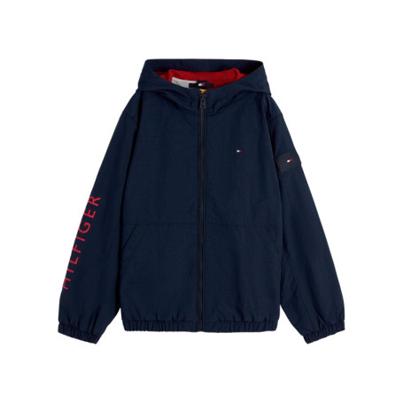 Blouson marine à coupe ajustée pourvu d'un col...