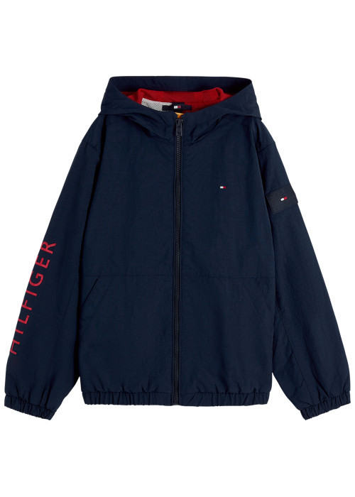 Blouson marine à coupe ajustée pourvu d'un col...
