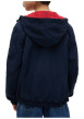 Thumbnail Blouson marine à coupe ajustée pourvu d'un col à capuche zippé - Image 3