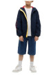 Thumbnail Blouson marine à coupe ajustée pourvu d'un col à capuche zippé - Image 5