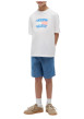 Thumbnail T-shirt en coton blanc à coupe droite orné d'un imprimé sur la poitrine - Image 5
