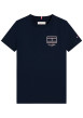 Thumbnail T-shirt en coton marine à coupe droite pourvu de manches courtes