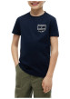 Thumbnail T-shirt en coton marine à coupe droite pourvu de manches courtes - Image 2