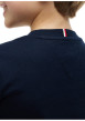 Thumbnail T-shirt en coton marine à coupe droite pourvu de manches courtes - Image 4