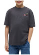 Thumbnail T-shirt en coton anthracite imprimé à coupe droite pourvu d'un col rond - Image 2