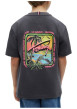 Thumbnail T-shirt en coton anthracite imprimé à coupe droite pourvu d'un col rond - Image 3