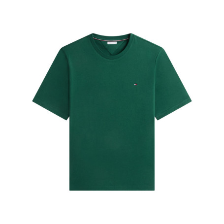 T-shirt en coton vert à coupe ajustée pourvu...