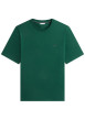 Thumbnail T-shirt en coton vert à coupe ajustée pourvu d'un col rond et de manches courtes