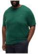 Thumbnail T-shirt en coton vert à coupe ajustée pourvu d'un col rond et de manches courtes - Image 2