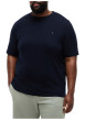 Thumbnail T-shirt en coton marine à coupe ajustée pourvu d'un col rond - Image 2