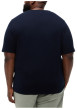Thumbnail T-shirt en coton marine à coupe ajustée pourvu d'un col rond - Image 3