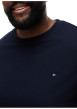 Thumbnail T-shirt en coton marine à coupe ajustée pourvu d'un col rond - Image 4