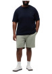 Thumbnail T-shirt en coton marine à coupe ajustée pourvu d'un col rond - Image 5