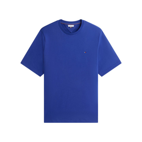 T-shirt en coton bleu à coupe ajustée pourvu...