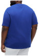 Thumbnail T-shirt en coton bleu à coupe ajustée pourvu d'un col rond et de manches courtes - Image 3