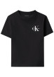 Thumbnail T-shirt en coton noir uni avec une coupe droite et un col rond