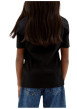 Thumbnail T-shirt en coton noir uni avec une coupe droite et un col rond - Image 3