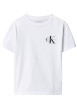 Thumbnail T-shirt en coton blanc uni avec une coupe droite et un col rond