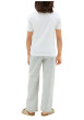Thumbnail T-shirt en coton blanc uni avec une coupe droite et un col rond - Image 3