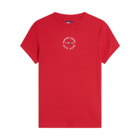 T-shirt en coton rouge pourvu d'une coupe...