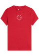 Thumbnail T-shirt en coton rouge pourvu d'une coupe ajustée et d'un col rond