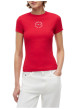 Thumbnail T-shirt en coton rouge pourvu d'une coupe ajustée et d'un col rond - Image 2