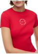 Thumbnail T-shirt en coton rouge pourvu d'une coupe ajustée et d'un col rond - Image 4