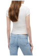 Thumbnail T-shirt en coton blanc pourvu d'une coupe ajustée et d'un col rond - Image 3