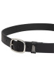 Thumbnail Ceinture en cuir de buffle noire pourvue d'une boucle ardillon ovale - Image 3