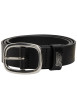 Thumbnail Ceinture en cuir de buffle noire pourvue d'une boucle ardillon ovale - Image 4