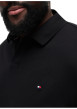 Thumbnail Polo en coton biologique noir à coupe droite pourvu d'un col boutonné - Image 4