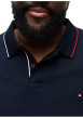 Thumbnail Polo en coton marine à coupe droite pourvu d'un col boutonné - Image 4