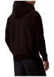 Thumbnail Sweat zippé en coton noir uni avec une coupe droite et une capuche - Image 3