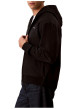 Thumbnail Sweat zippé en coton noir uni avec une coupe droite et une capuche - Image 5