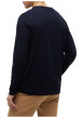 Thumbnail T-shirt en coton marine à coupe ajustée pourvu d'un col rond - Image 3