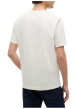 Thumbnail T-shirt en coton écru à coupe droite pourvu d'un col rond et de manches courtes - Image 3