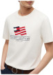 Thumbnail T-shirt en coton écru à coupe droite pourvu d'un col rond et de manches courtes - Image 4