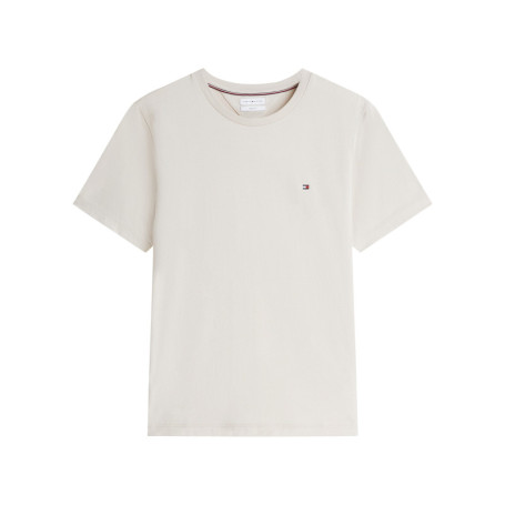 T-shirt en coton beige à coupe droite pourvu...