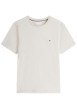 Thumbnail T-shirt en coton beige à coupe droite pourvu d'un col rond et de manches courtes