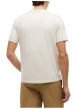 Thumbnail T-shirt en coton beige à coupe droite pourvu d'un col rond et de manches courtes - Image 3