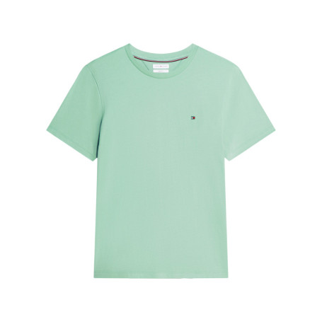 T-shirt en coton vert à coupe droite pourvu...