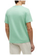 Thumbnail T-shirt en coton vert à coupe droite pourvu d'un col rond et de manches courtes - Image 3