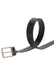 Thumbnail Ceinture en cuir de vache noire pourvue d'une boucle pivotante - Image 2