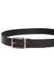 Thumbnail Ceinture en cuir de vache noire pourvue d'une boucle pivotante - Image 3